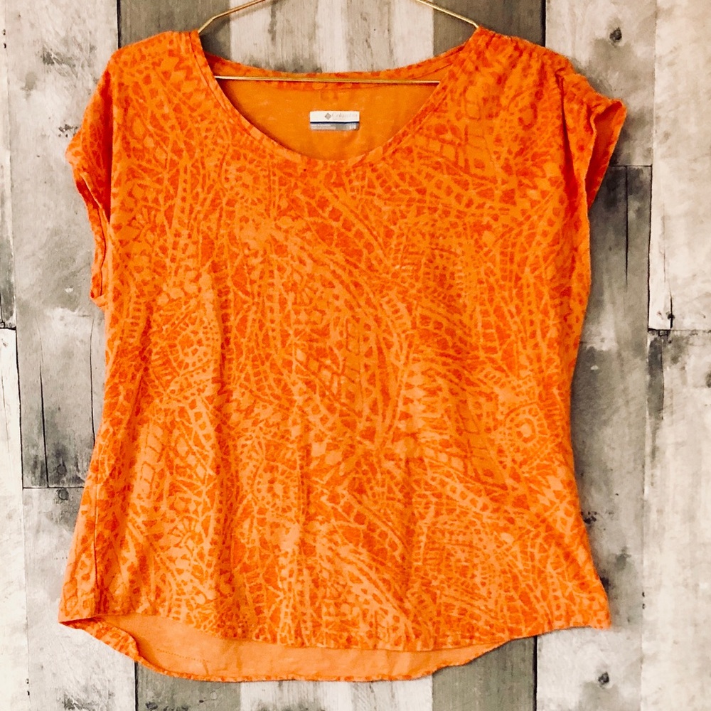 Columbia Orange Tee Size Large